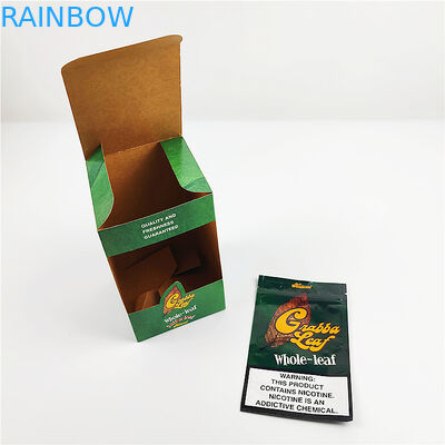 folia aluminiowa z nadrukiem na zamówienie naturalny liść grabba Cap Display Pudełka do pakowania czapek Opakowanie na cygara