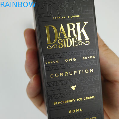 Niestandardowe logo drukowane prostokątne błyszczące składane opakowanie na papier kosmetyczny do butelek do pielęgnacji skóry esencja perfum