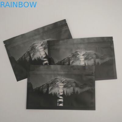 Przezroczysta przednia tylna szyba zgrzewana odporna na zapach, zamykana na zamek błyskawiczny opakowanie Mylar do przechowywania żywności trzy boczne uszczelnienie Doypack