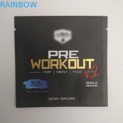 Torebka kosmetyczna ze złotym nadrukiem, mała saszetka z folii aluminiowej Plastikowa zgrzewana przekąska Trzy boczne zgrzewane torby