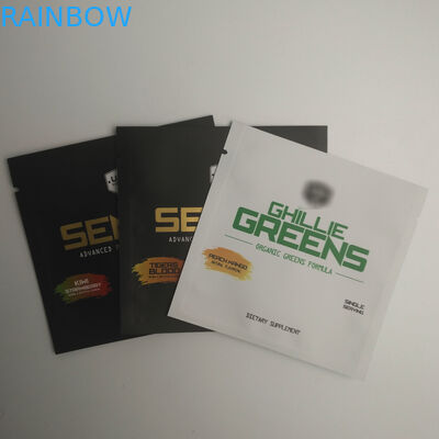 Torebka kosmetyczna ze złotym nadrukiem, mała saszetka z folii aluminiowej Plastikowa zgrzewana przekąska Trzy boczne zgrzewane torby