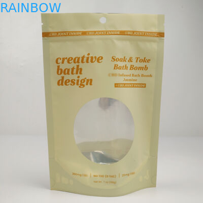 Worki z przezroczystą hurtową odporną na zapachy Przechowywanie żywności Aluminiowe, ponownie zamykane torby mylarowe Folia stojąca woreczek z przezroczystym okienkiem