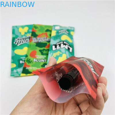 Low MOQ Custom Printed Hemp Cygar Wrapping Mylar Zip Bags Grabba Tobacco Pouch Packaging