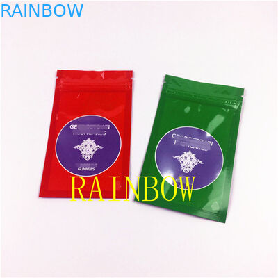 Niestandardowe uszczelnione płaskie torby z folii mylarowej LOGO z przezroczystym okienkiem do woreczka do pakowania w proszku Chia Seed Matcha