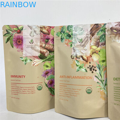 Cmyk 1.2C MPET Stand Up Zipper Pouch 1.5C PA na herbatę / kawę