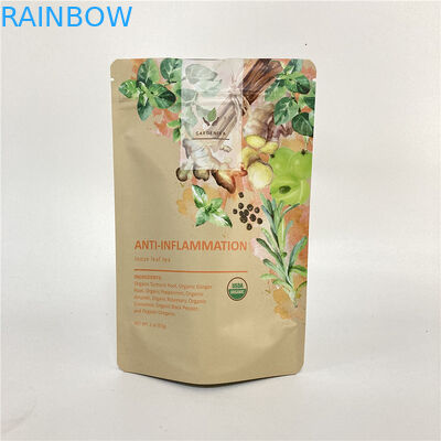 Cmyk 1.2C MPET Stand Up Zipper Pouch 1.5C PA na herbatę / kawę