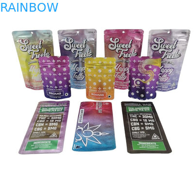 SGS 120mic MOPP Odporna na dzieci torba Mylar 500 mg VMPET Candy Edibles