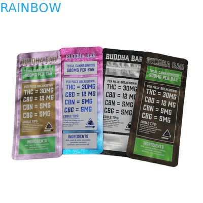 SGS 120mic MOPP Odporna na dzieci torba Mylar 500 mg VMPET Candy Edibles