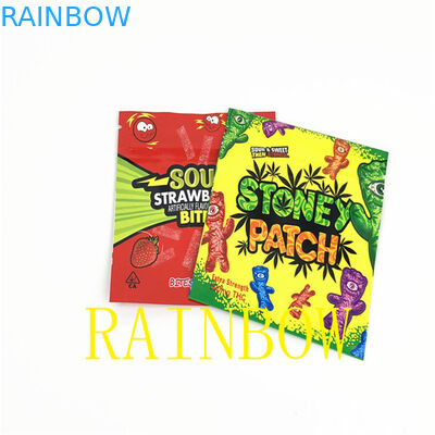 100mic Jadalne Cukierki CMYK Heat Seal Mylar Foliowe Etui 80x100mm VMPET