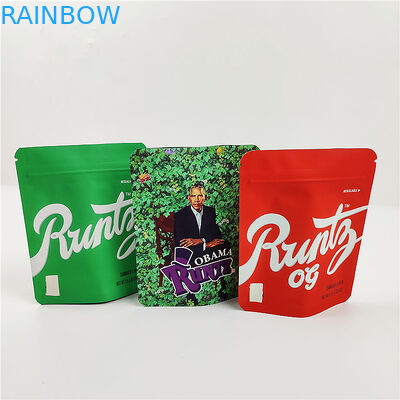 Mopp 180mic 3.5g Cookies Mylar Bags SGS PET Odporne na zapach torby na suwak