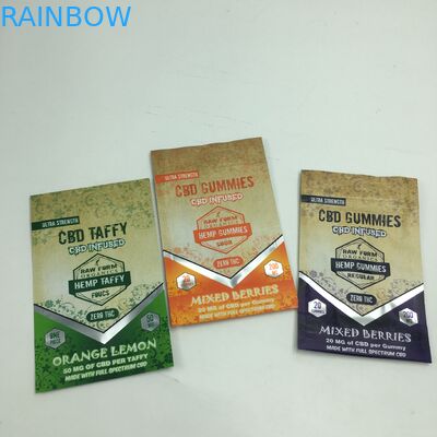 Niestandardowy nadruk 1g 3,5g recykling odporny na zapachy zamek gumowaty niedźwiedź CBD mały stojący jadalny 3,5g mylarowy worek na chwasty