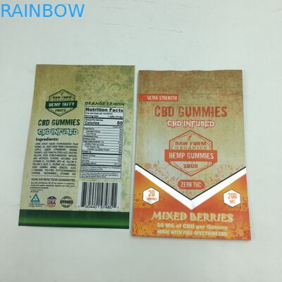Niestandardowy nadruk 1g 3,5g recykling odporny na zapachy zamek gumowaty niedźwiedź CBD mały stojący jadalny 3,5g mylarowy worek na chwasty