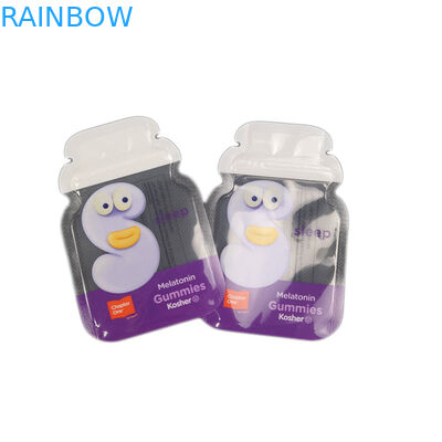 Hurtownia Nieregularny kształt Plastikowe Ziplock Niestandardowe logo Cb Jadalne gumowe torby Woreczki Opakowania