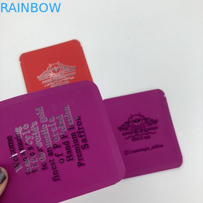 NISKI MOQ 500 sztuk jadalne torby mylarowe niestandardowe drukowane torby foliowe torby do pakowania żywności na suche krokusy szafranowe i herbatę