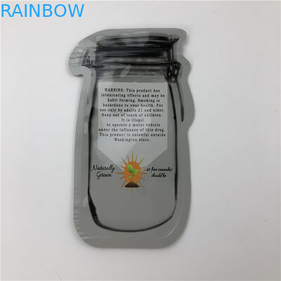 Woreczki na słoiki na masło na nasiona CBD Gumki kwiatowe CBD THC Liść Indica Nieregularne woreczki do pakowania z zamkiem błyskawicznym