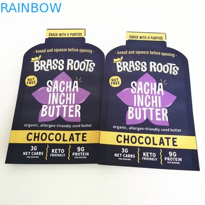 Druk cyfrowy Niestandardowy kształt Saszetka z olejem kokosowym Mylar Food Flat Bag Snack Candy Pokrowiec na kwiat chwastów