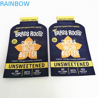 Druk cyfrowy Niestandardowy kształt Saszetka z olejem kokosowym Mylar Food Flat Bag Snack Candy Pokrowiec na kwiat chwastów