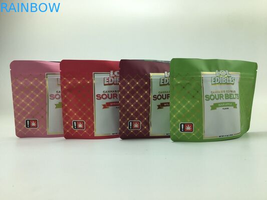 Niestandardowa drukowana trójstronna torebka na olej z liści tytoniu Ziołowe chwasty Torba na kapsułki z olejem CBD