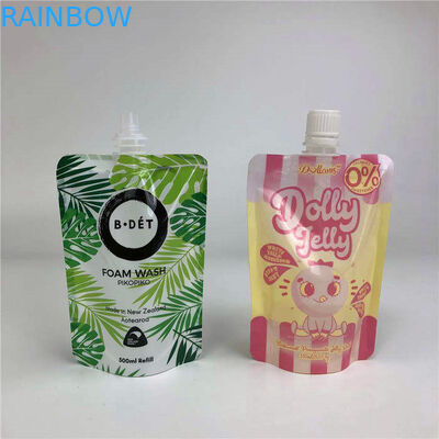 Osobisty dostosuj 1 litr płynnej torby stojącej matowy nadruk etykieta wylewka oleju nasion woreczek