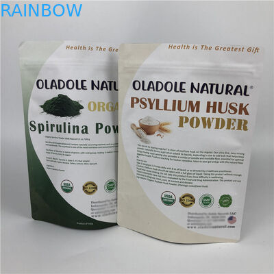 Niestandardowe drukowanie chipów Zip Lock Stand Up Pouch Białe torby papierowe Kraft