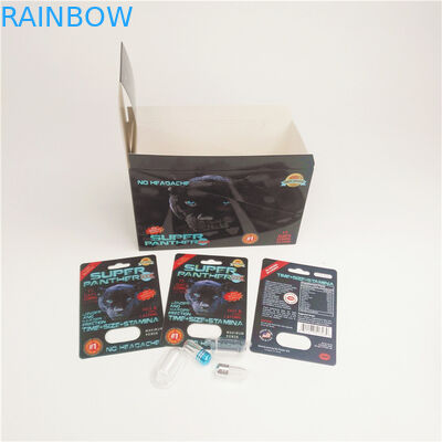 Pill Rhino Capsule Blister Opakowania Papierowe karty Rhino 7 200mic Papier makulaturowy