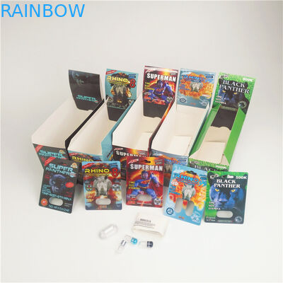 Pill Rhino Capsule Blister Opakowania Papierowe karty Rhino 7 200mic Papier makulaturowy