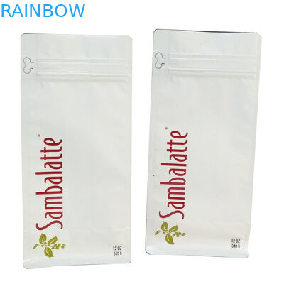 Odgazowująca matowa torebka na kawę 110mic CMYK MOPP Płaska torba na zamek z płaskim dnem