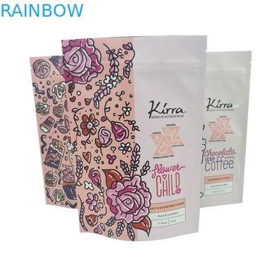 10C CMYK Kosmetyczna torba do pakowania MOPP VMPET Mokka Czekoladowy peeling do ciała