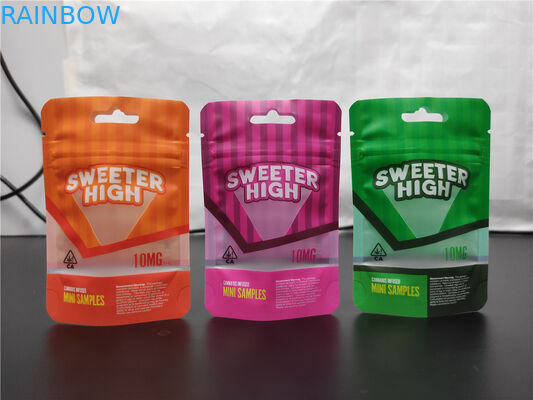 CBD Candy food Stand up mylar bag Opakowania plastikowe Odporność na zapach