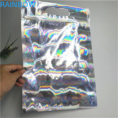 Zamykana torba z folii aluminiowej Mylar z zamkiem błyskawicznym Holograficzna torba do pakowania