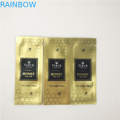 Syrop miodowy z trzema bocznymi zgrzewanymi torebkami CMYK 10C Gravnre Druk trwały, z możliwością wielokrotnego zamykania