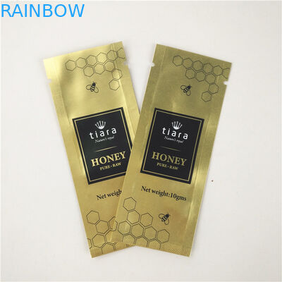 Syrop miodowy z trzema bocznymi zgrzewanymi torebkami CMYK 10C Gravnre Druk trwały, z możliwością wielokrotnego zamykania