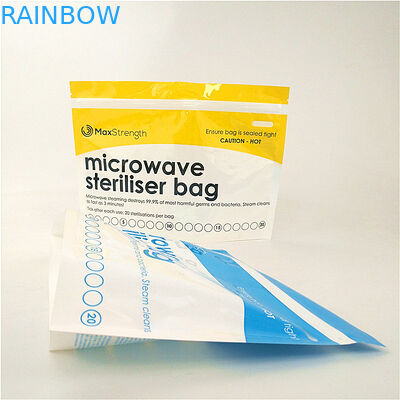 Błyszczący Stand Up Pouch Miesięczny kubek Sterylizacja Torba do pakowania żywności dla niemowląt