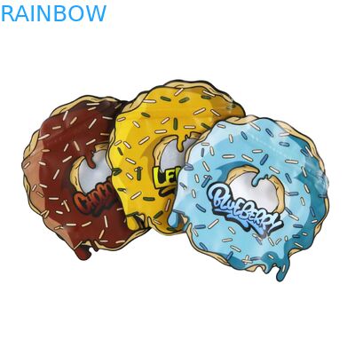 Okrągły okrągły nieregularny, zamykany, wycinany, wycinany worek Mylar Niestandardowy kształt 3,5 7 gramów