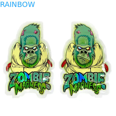 Odporne na zapach torby plastikowe Mylar Edibles Nasiona kwiatów Holograficzne torby o okrągłym kształcie 3.5G