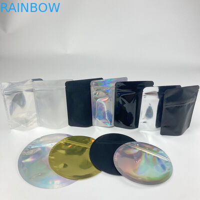 Odporna na dziecko holograficzna torebka w kształcie koła z folii aluminiowej Nasiona kwiatów Mylar Exit Bags