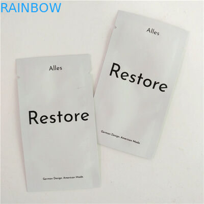 Kosmetyki zgrzewane na gorąco Saszetki do pakowania próbek Płaska torebka Folia z mylaru 3 strony Torby uszczelniające