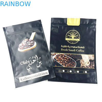 Druk cyfrowy Niestandardowy Mylar 8 uncji Ziarna kawy Opakowanie na zamek błyskawiczny