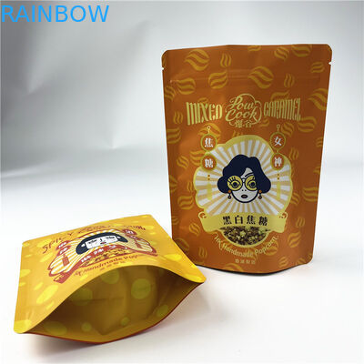Printed Snack Protein Bar Popcorn Mylar Ziplock Torby Plastikowe opakowanie na żywność 250g