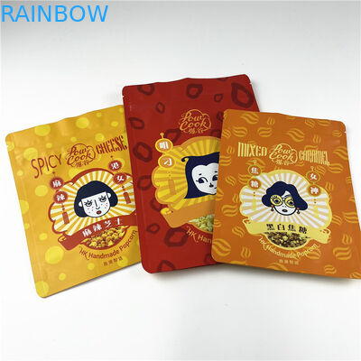 Printed Snack Protein Bar Popcorn Mylar Ziplock Torby Plastikowe opakowanie na żywność 250g