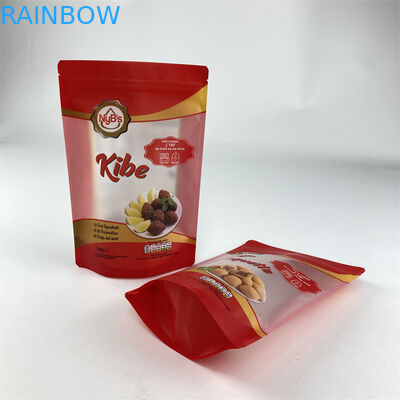 Niestandardowe jedzenie jadalne Stand Up Pouch Orzechy Nerkowiec Opakowanie z orzeszków ziemnych Przezroczysta torebka na zamek błyskawiczny