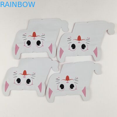 Plastikowe torby foliowe Ziplock w kształcie torby zabezpieczające przed dziećmi, z nadrukiem cyfrowym, nieregularne torby do pakowania foliowego