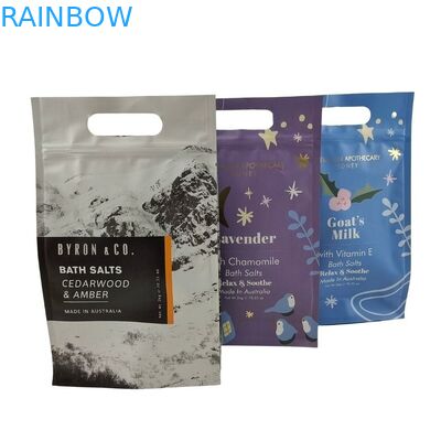 Custom Design Stand Up Zipper Pouch Body Scrub Packaging Aluminium Foil Mylar Bags