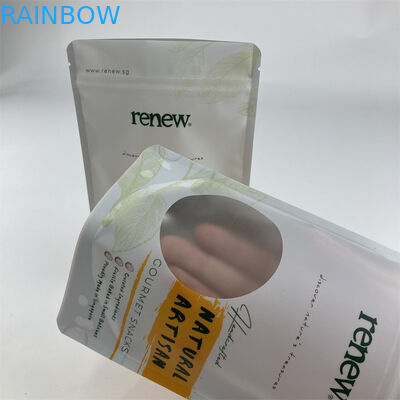 Biodegradowalna torebka z przezroczystym okienkiem PLA 100g 250g 500g Na przekąskę z orzechów nerkowca