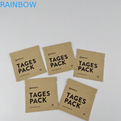 Niestandardowe logo Heat Seal 3 Side Seal Bag Płaski papier pakowy Torba z folii aluminiowej