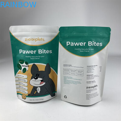 Recycled Dostosowane do wielokrotnego zamykania woreczki stojące Karma dla zwierząt Brązowe torby papierowe Kraft