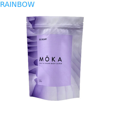 Niestandardowe nadrukowane logo Stand Up Ziplock Pouch Sól morska / mydło w płynie / opakowanie do peelingu ciała