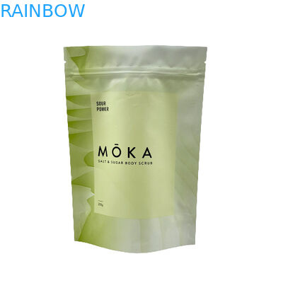 Niestandardowe nadrukowane logo Stand Up Ziplock Pouch Sól morska / mydło w płynie / opakowanie do peelingu ciała