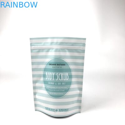 Zipper Mylar Stand Up Pouches Gravnre Printing For Body Scrub Bath Salt