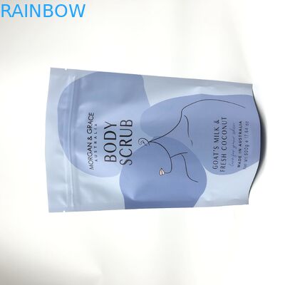 Zipper Mylar Stand Up Pouches Gravnre Printing For Body Scrub Bath Salt